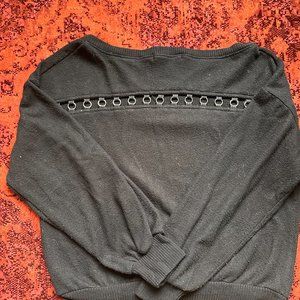 Sweatshirt Project Social T (LA) Metal Eyelet Detail Pullover Cropped fit